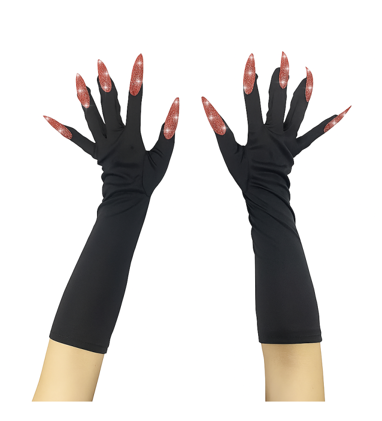 Rukavice s červenými drápy