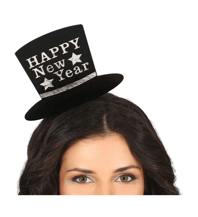 Stříbrná čelenka Happy New Year