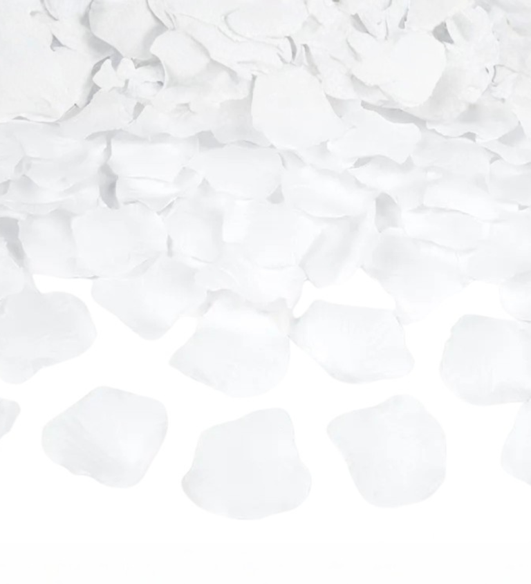 Bílé okvětní lístky růží 500 ks