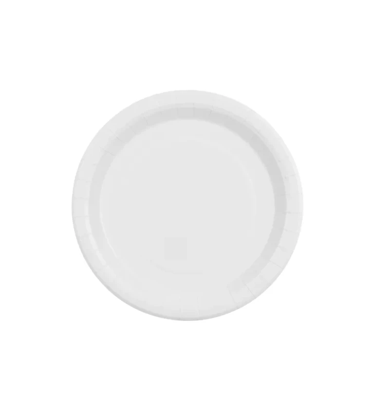 Papírové talířky bílé