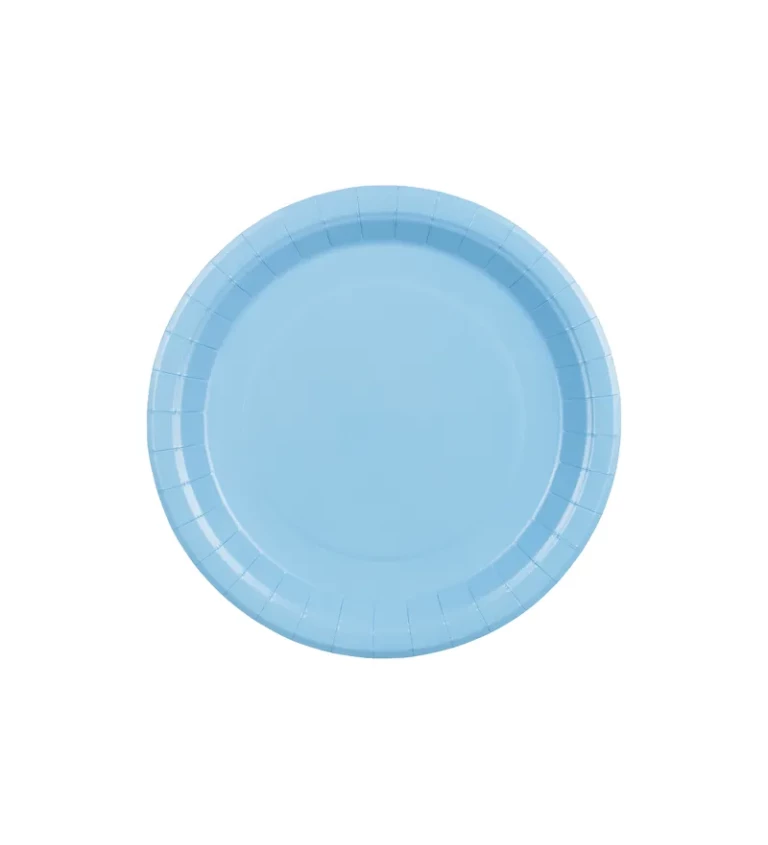 Papírové talířky světle modré