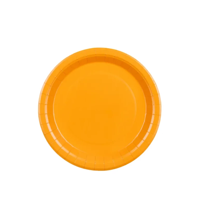 Papírové talířky oranžové