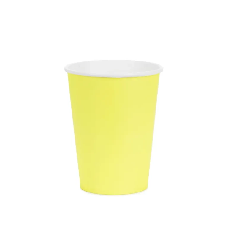 Papírové kelímky žluté
