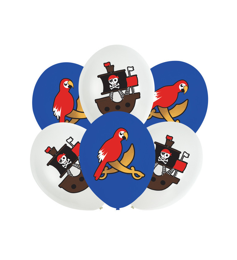 Latexové balónky pirát 6 ks