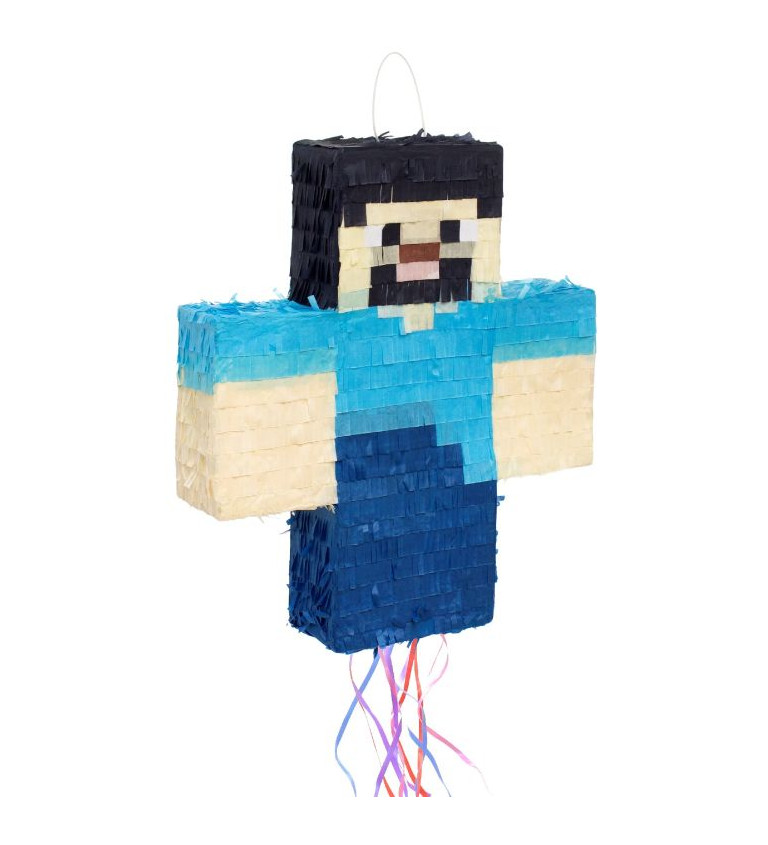 Piňata pixelový panáček 40 cm