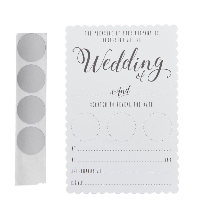 Stírací svatební pozvánky