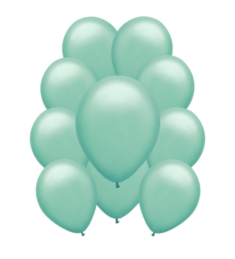 Latexové balónky metalické tyrkysové