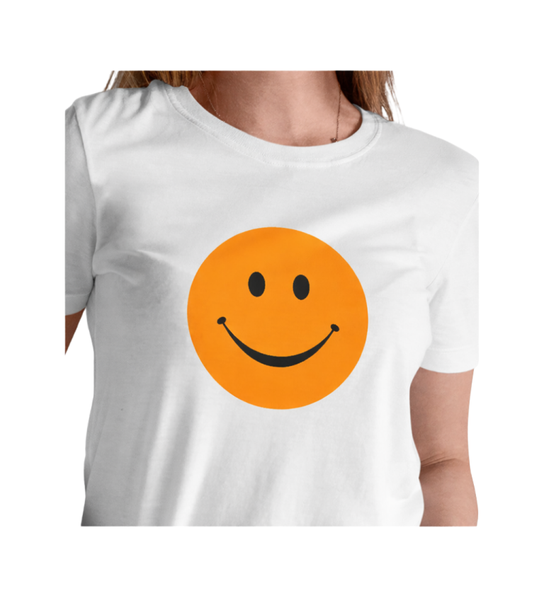 Dámské triko bílé - Smajlík