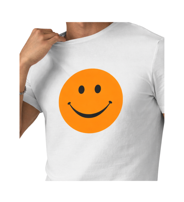 Pánské triko bílé - Smajlík