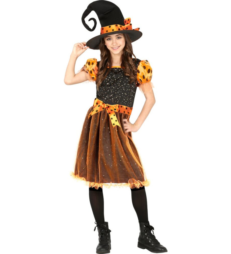 Dětský kostým Oranžová čarodějnice