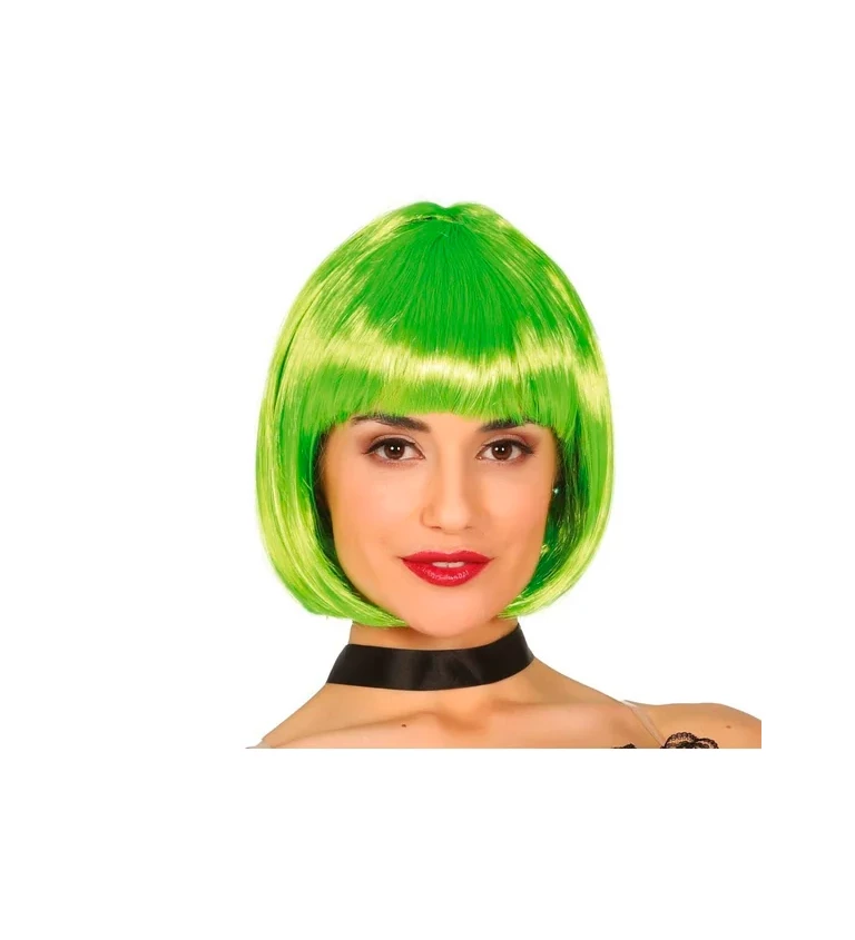 Dámská paruka bob zelená