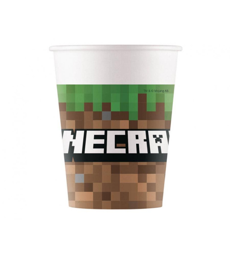 Papírové kelímky Minecraft