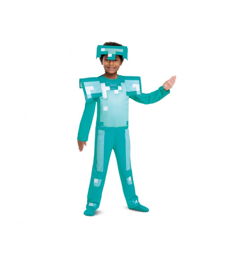 Dětský kostým Minecraft diamantová zbroj
