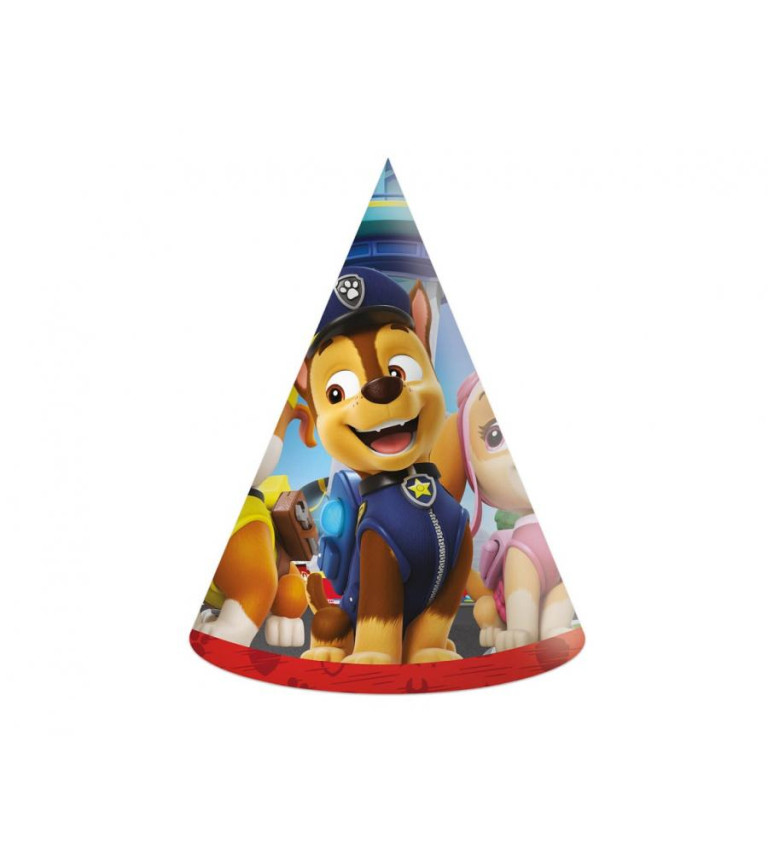 Papírové čepice Paw Patrol 6 ks
