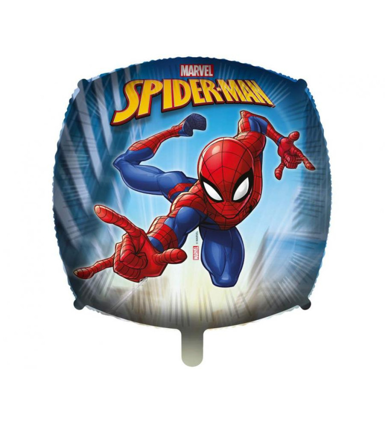 Fóliový balónek čtverec Spiderman 46 cm