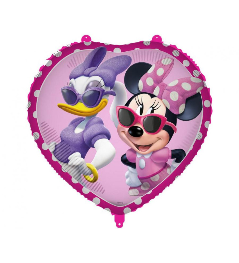 Fóliový balónek srdce Minnie 45 cm