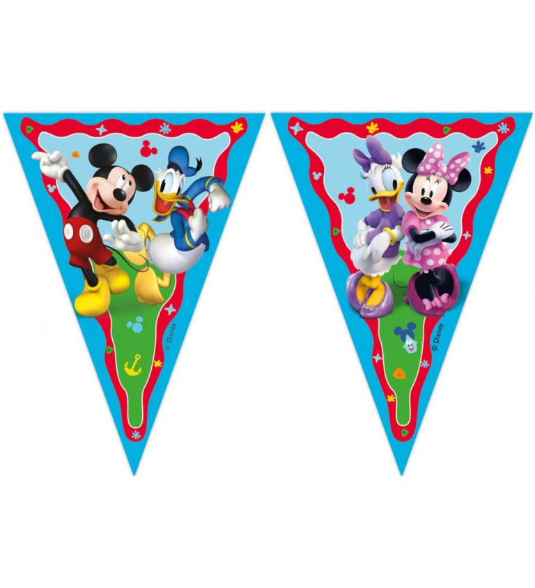 Girlanda vlaječky Mickey Rock The House