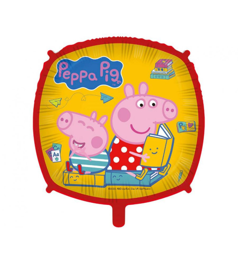 Fóliový balónek čtverec Peppa Pig 46 cm