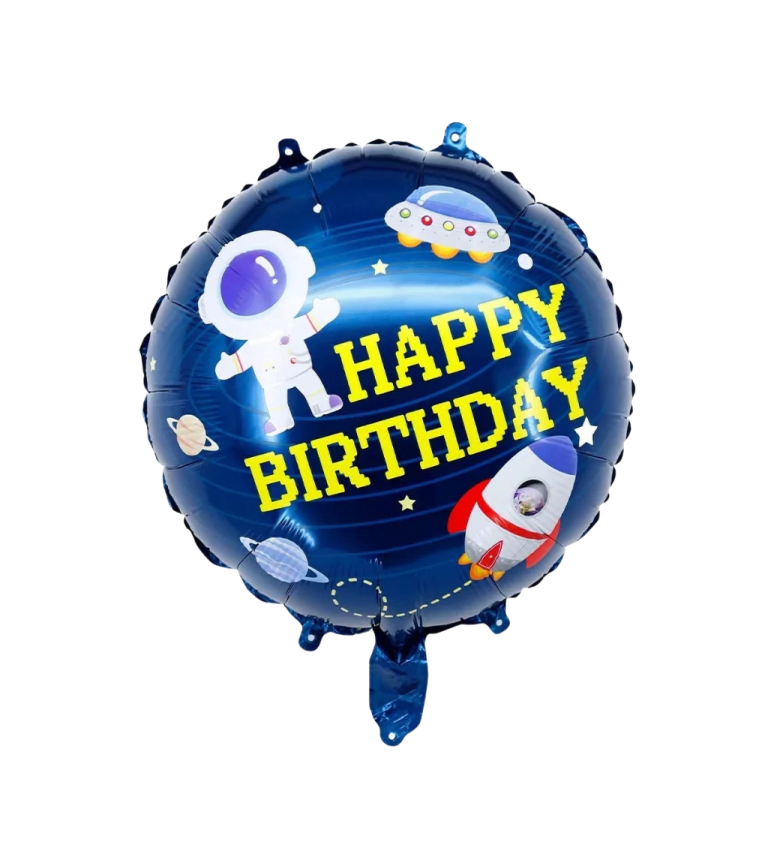 Fóliový balónek Happy birthday vesmír 45 cm