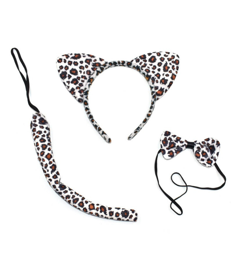 Bílý leopardí kostýmový set