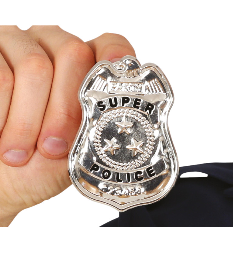 Kovový policejní odznak